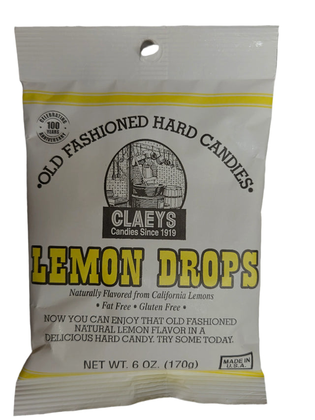 Claeys Lemon Candy Drops Peg Bag