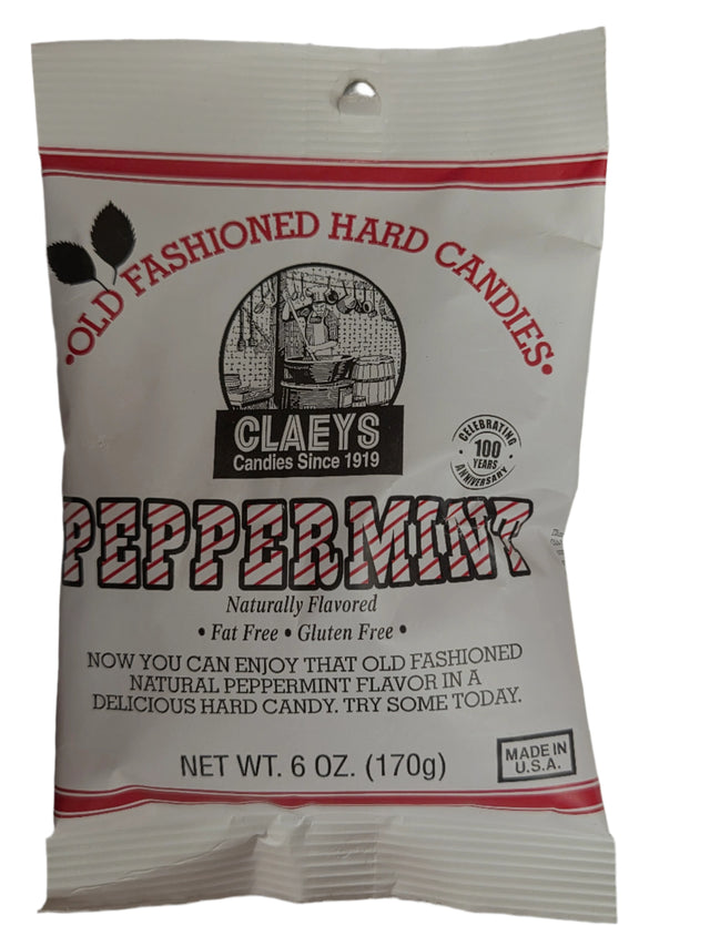 Claeys Peppermint Candy Drops Peg Bag