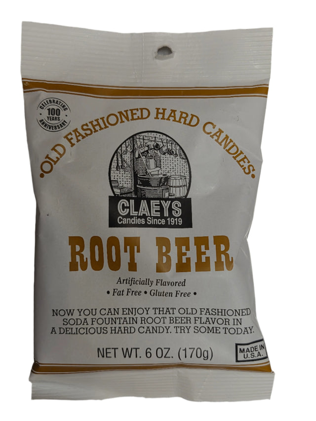 Claeys Root Beer Candy Drops Peg Bag
