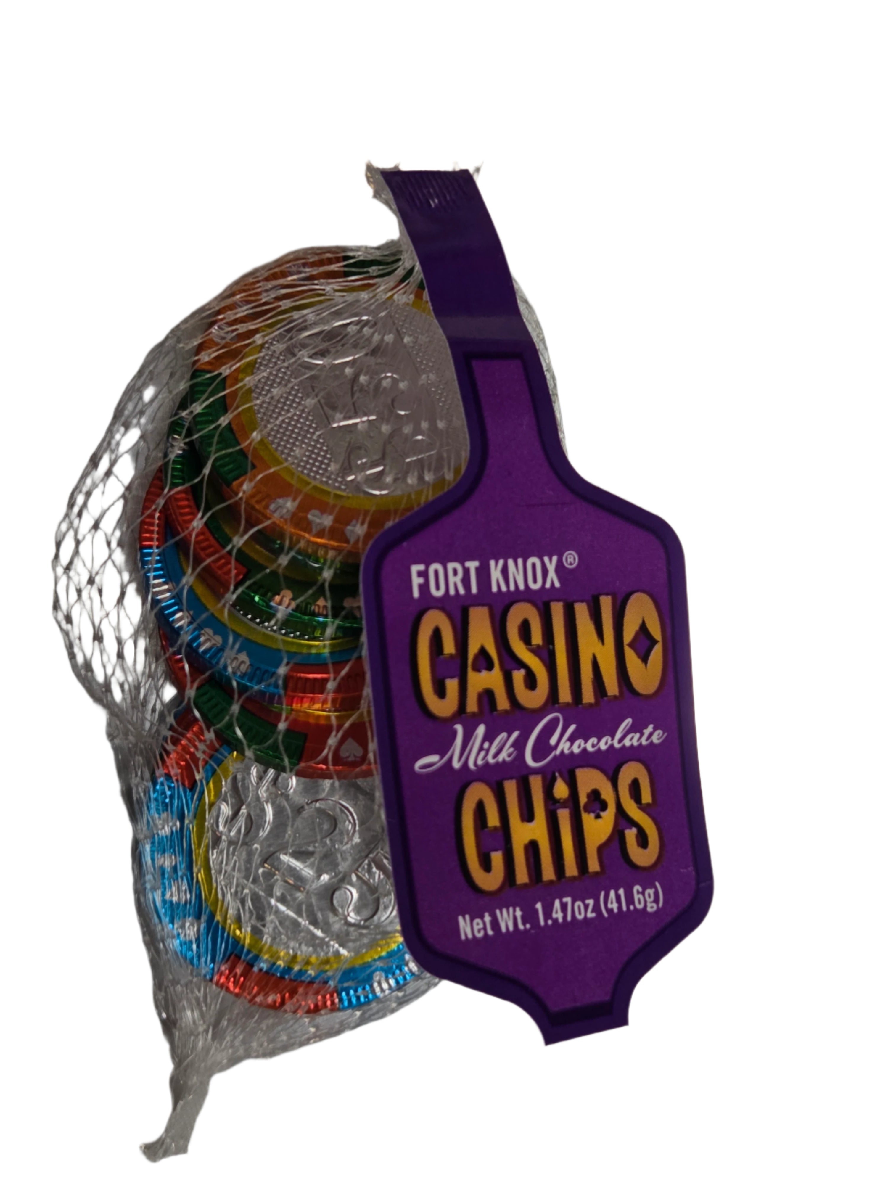 Casino Chips Chocolate Candy Mesh Bag