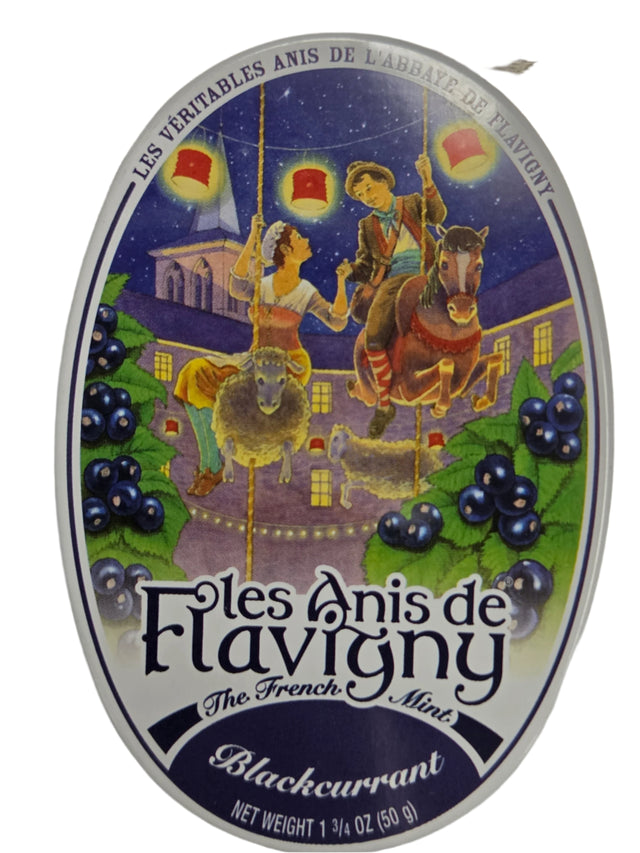 Les Anis de Flavigny Blackcurrant Oval Tin