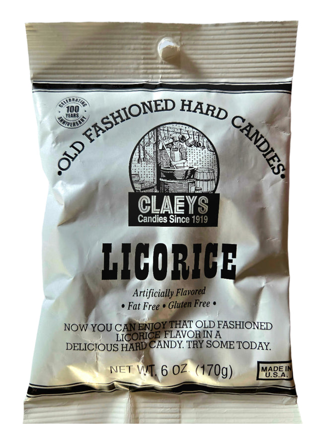 Claeys Licorice Candy Drops Peg Bag