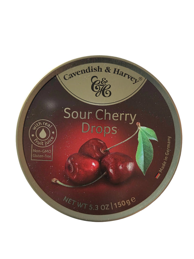 Cavendish Sour Cherry Drops Tin