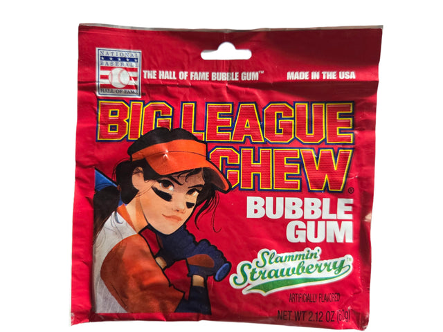 Big League Chew Slamin' Strawberry Bubble Gum