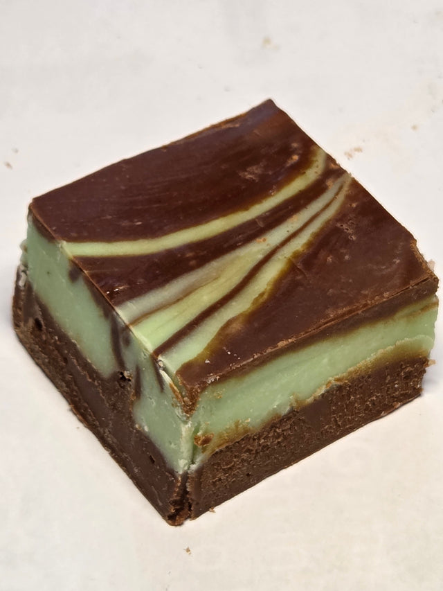 Chocolate Mint Swirl Fudge