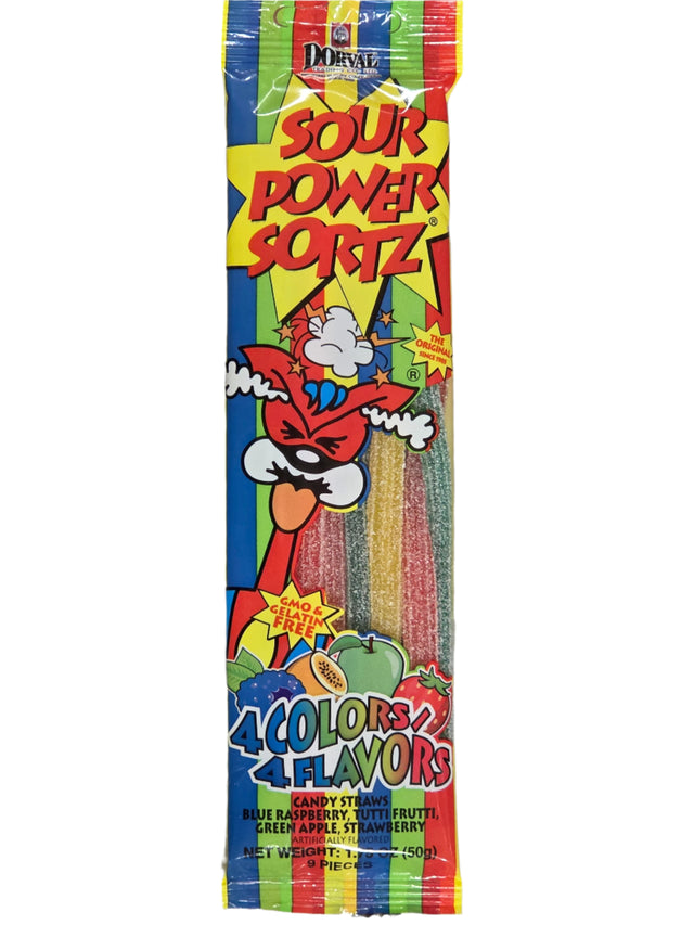 Sour Power Straws Sortz Candy