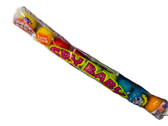 Cry Baby Sour Bubble 9 pc tube of extra sour assorted gum balls