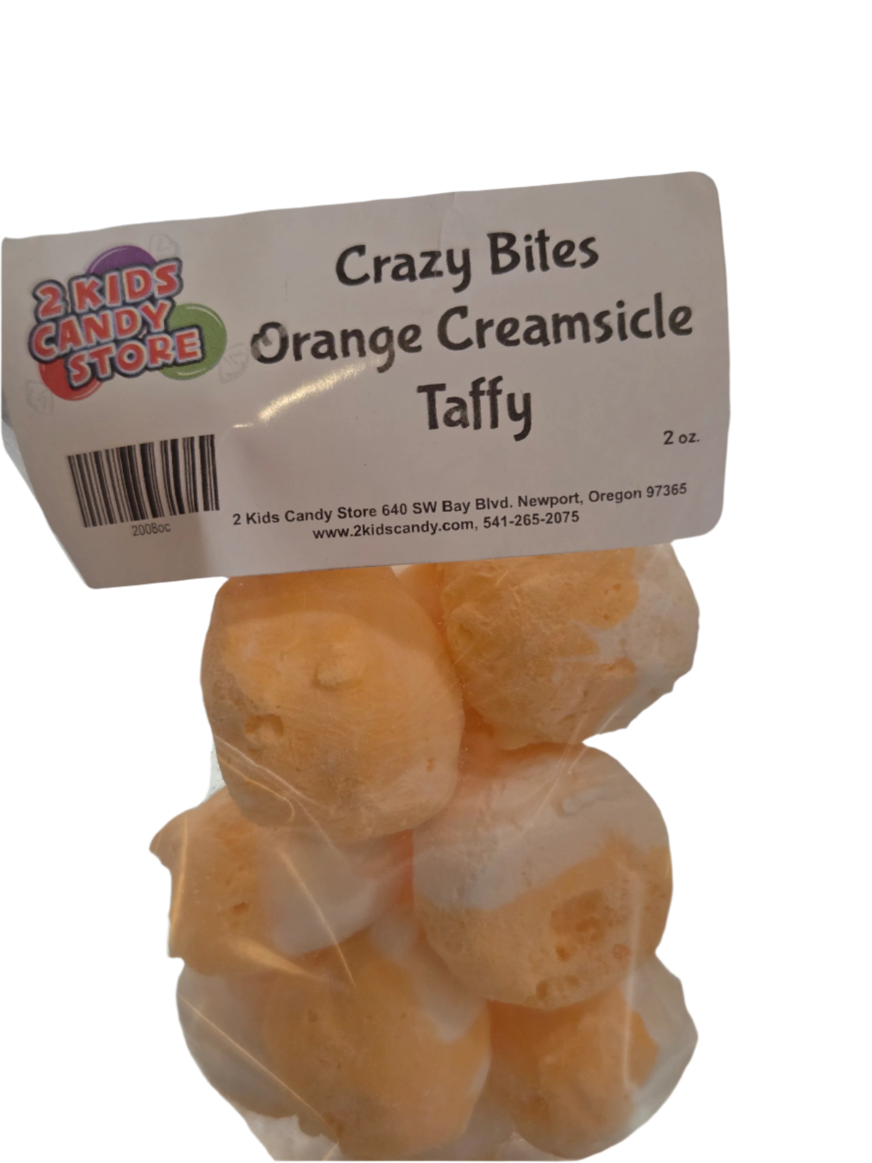 Crazy Bites Taffy Orange Creamsicle 2oz