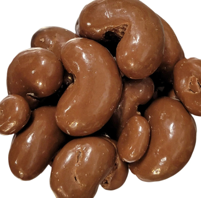 Glossy milk chocolate-coated cashews from Cashews Milk Chocolate