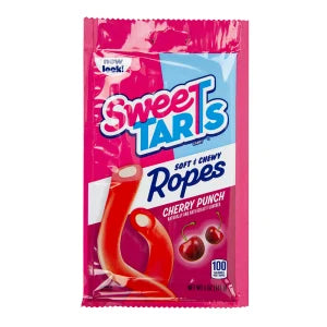 SweetTarts Cherry Punch Chewy Ropes candy, pink red package, 5 oz