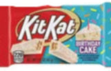 Kit Kat Birthday Cake Bar Ltd Ed with red blue wrapper and white wafers