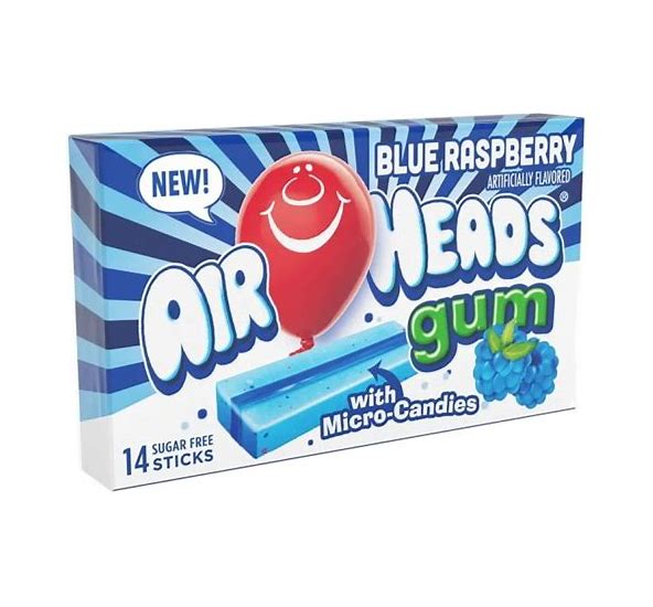Airheads Sugarfree Blue Raspberry Gum