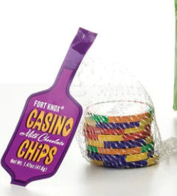 Casino Chips Chocolate Candy Mesh Bag
