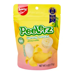 Peelerz Banana Gummy Candy Peg Bag
