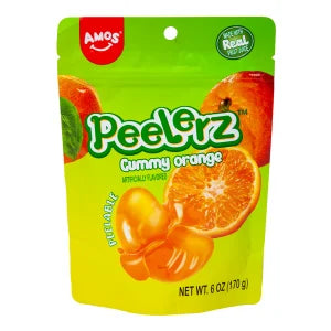 Peelerz Orange Gummy Candy Peg Bag