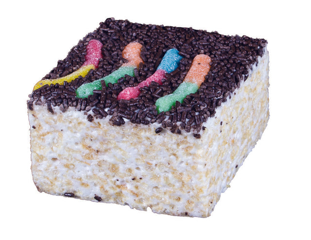 Crispery Worms in Dirt Crispycake