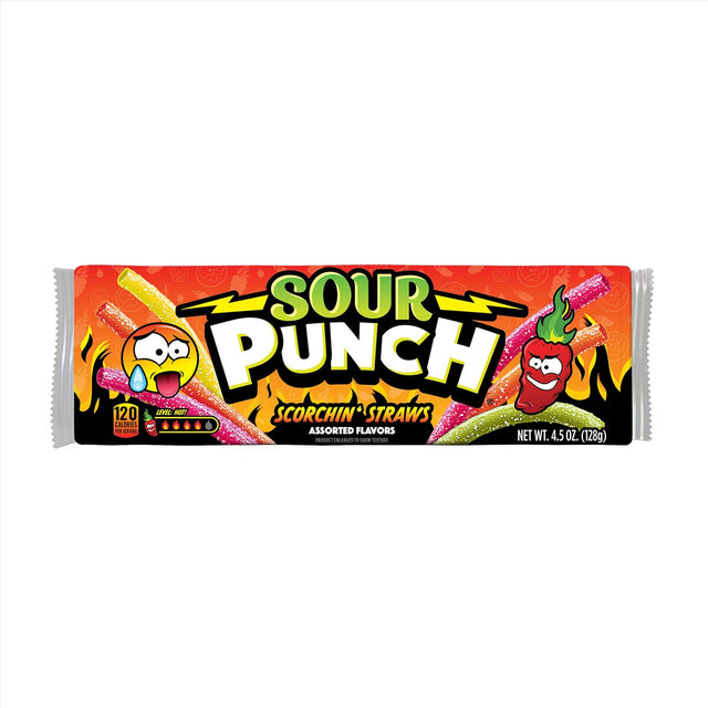 Sour Punch Scorchin' Straws Candy