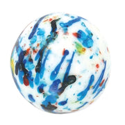 3-inch Colossal Jawbreaker spherical glass bead with vibrant splattered patterns