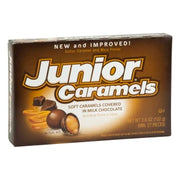 Junior Caramels Theater Box with milk chocolate-covered caramels