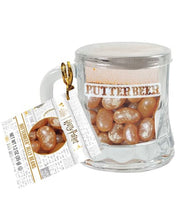 Harry Potter small glass butterbeer mug with golden-brown jelly beans