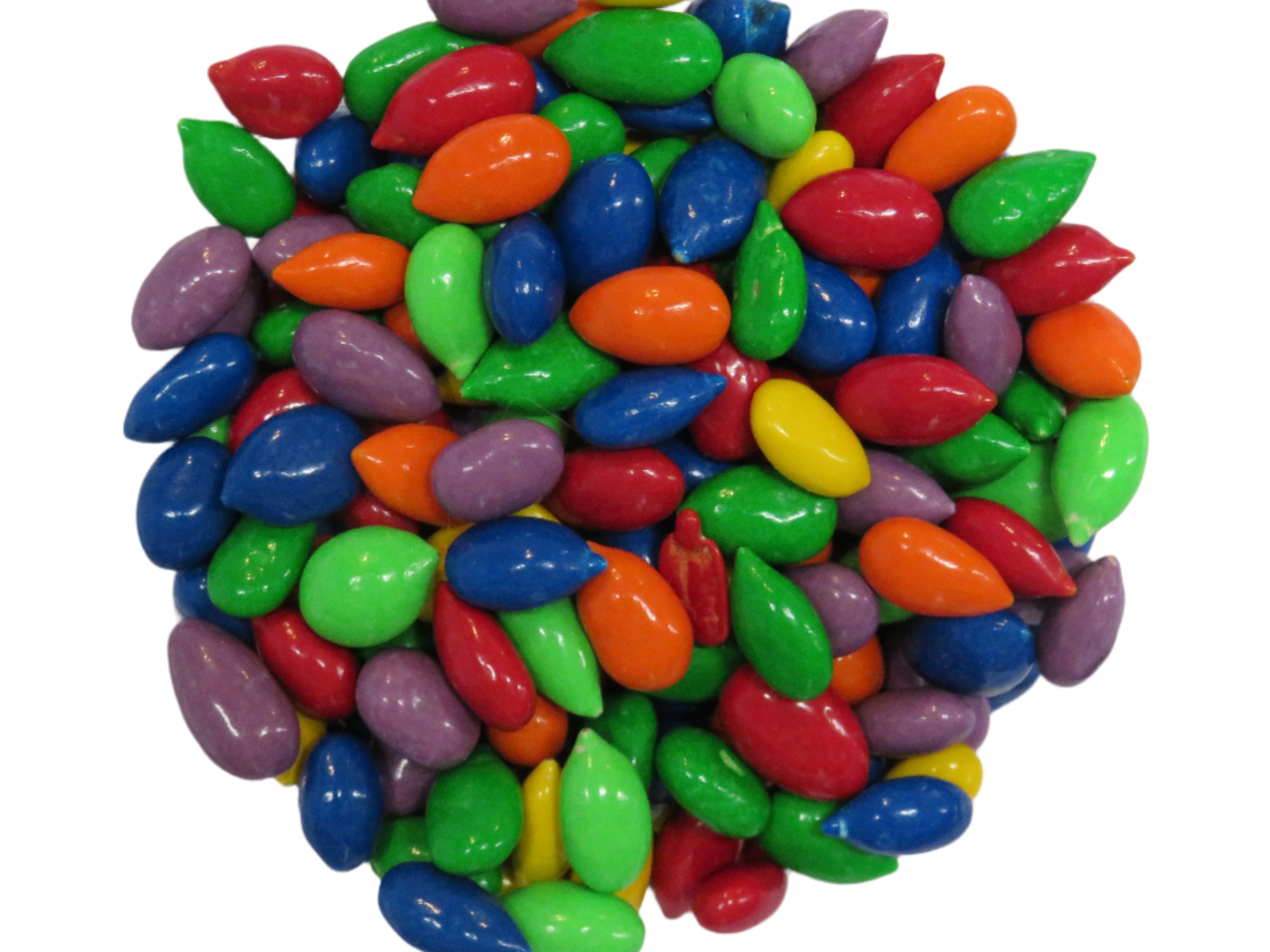 Vibrant Sunbursts Chocolate Sunflower Seeds in colorful candy-coated almonds
