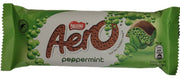 Green and white Nestle Aero Bubbly Peppermint Bar with bubble texture