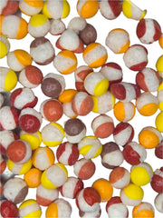 Colorful Crazy Bites Skittles Smoothies candies with striped spheres