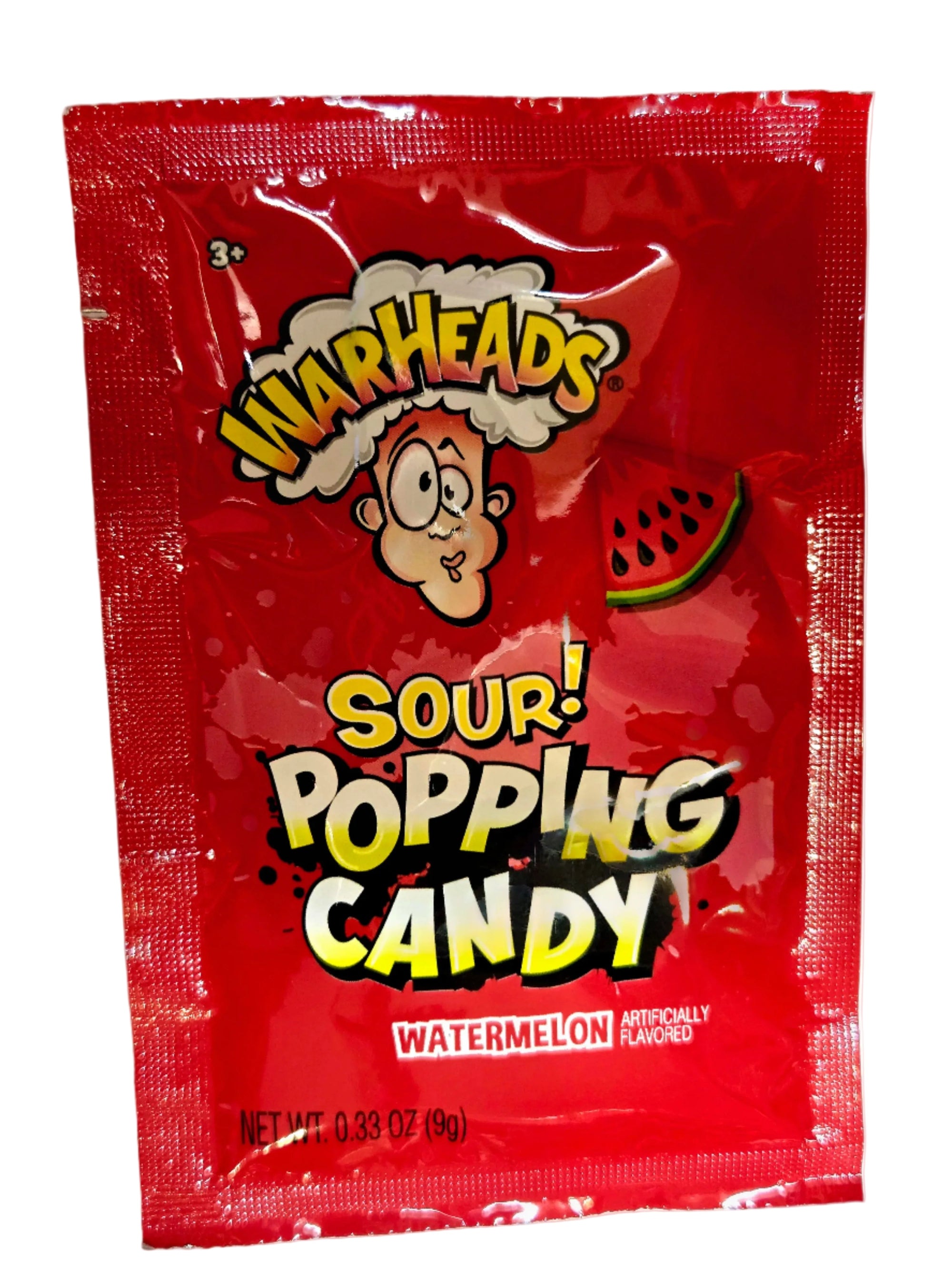 Red foil Warheads Sour Watermelon Popping Candy packet