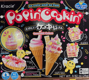 Kracie Popin Cookin Tanoshi Candy Cakes Kit with strawberry vanilla treats