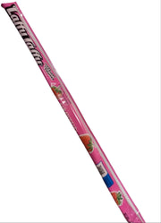 Pink wrapped strawberry flavored Laffy Taffy Rope candy stick