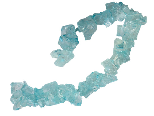 Crystal Strings Cotton Candy light blue transparent crystal gravel necklace