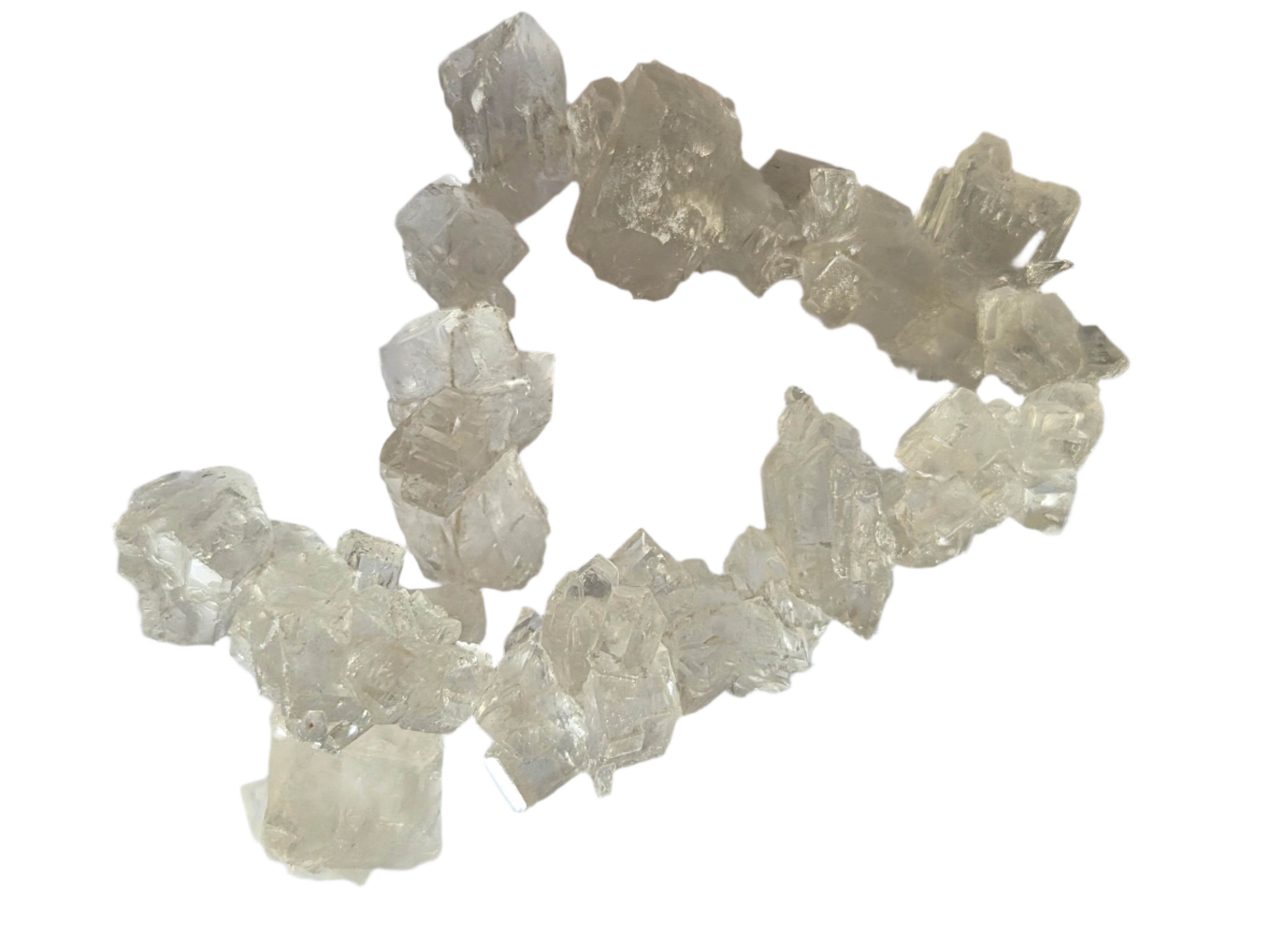 Crystal Strings Clear translucent faceted crystal bracelet