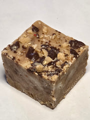 Heath English Toffee Fudge: square chocolate peanut fudge with nuts