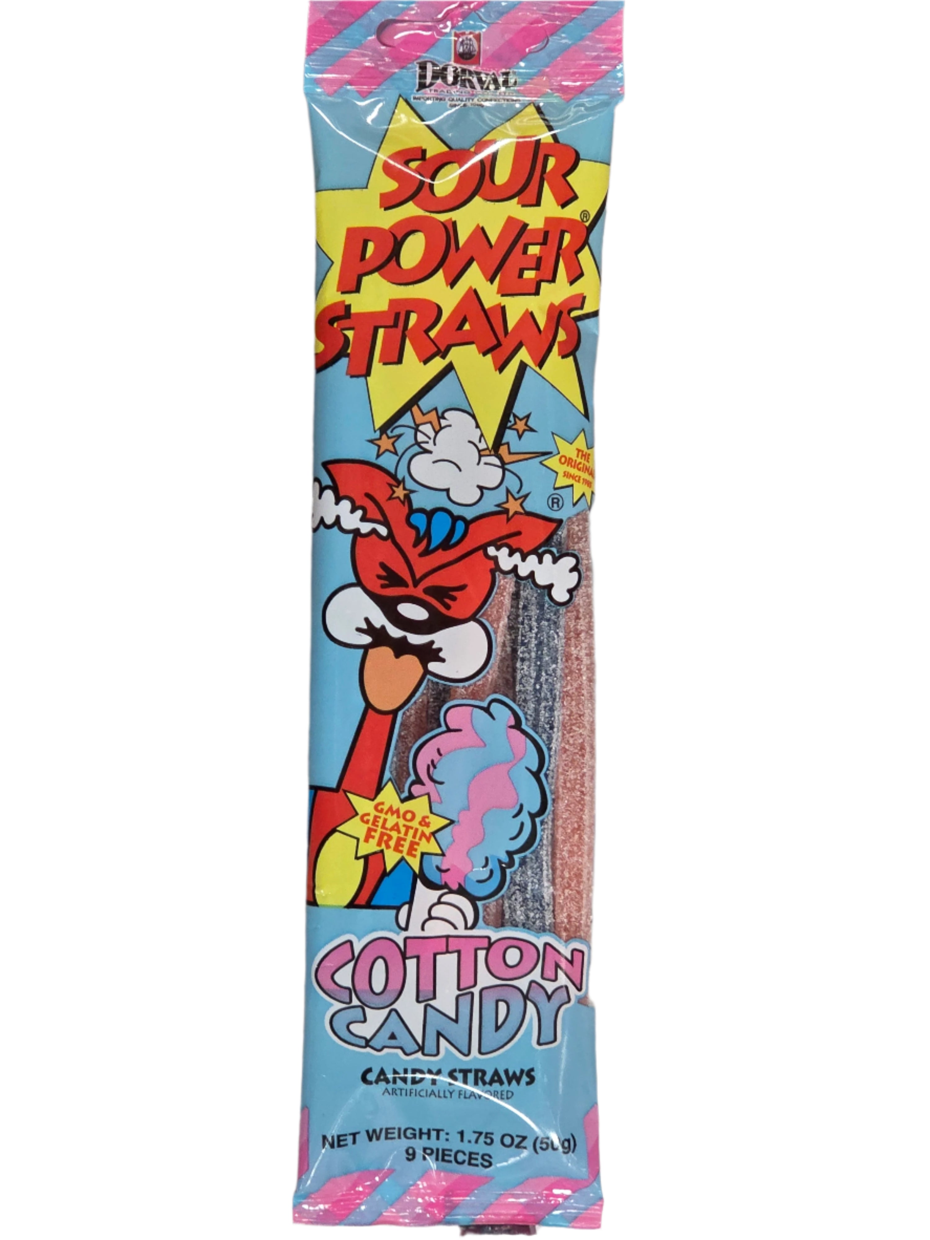 Sour Power Straws Cotton Candy