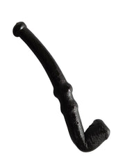 Black cast iron pipe with curved textured body and rounded bowl for Pipes Black Licorice