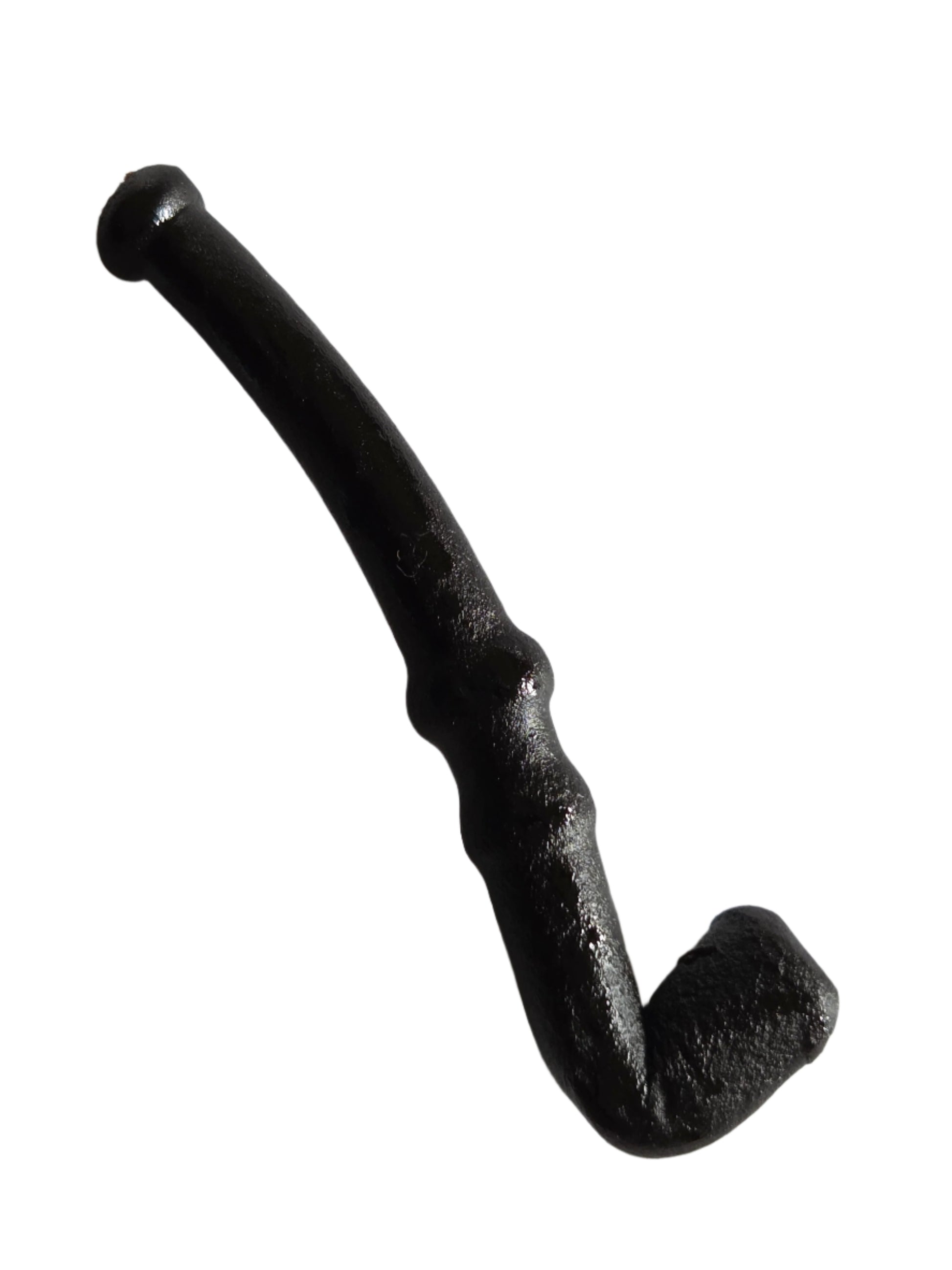 Black cast iron pipe with curved textured body and rounded bowl for Pipes Black Licorice