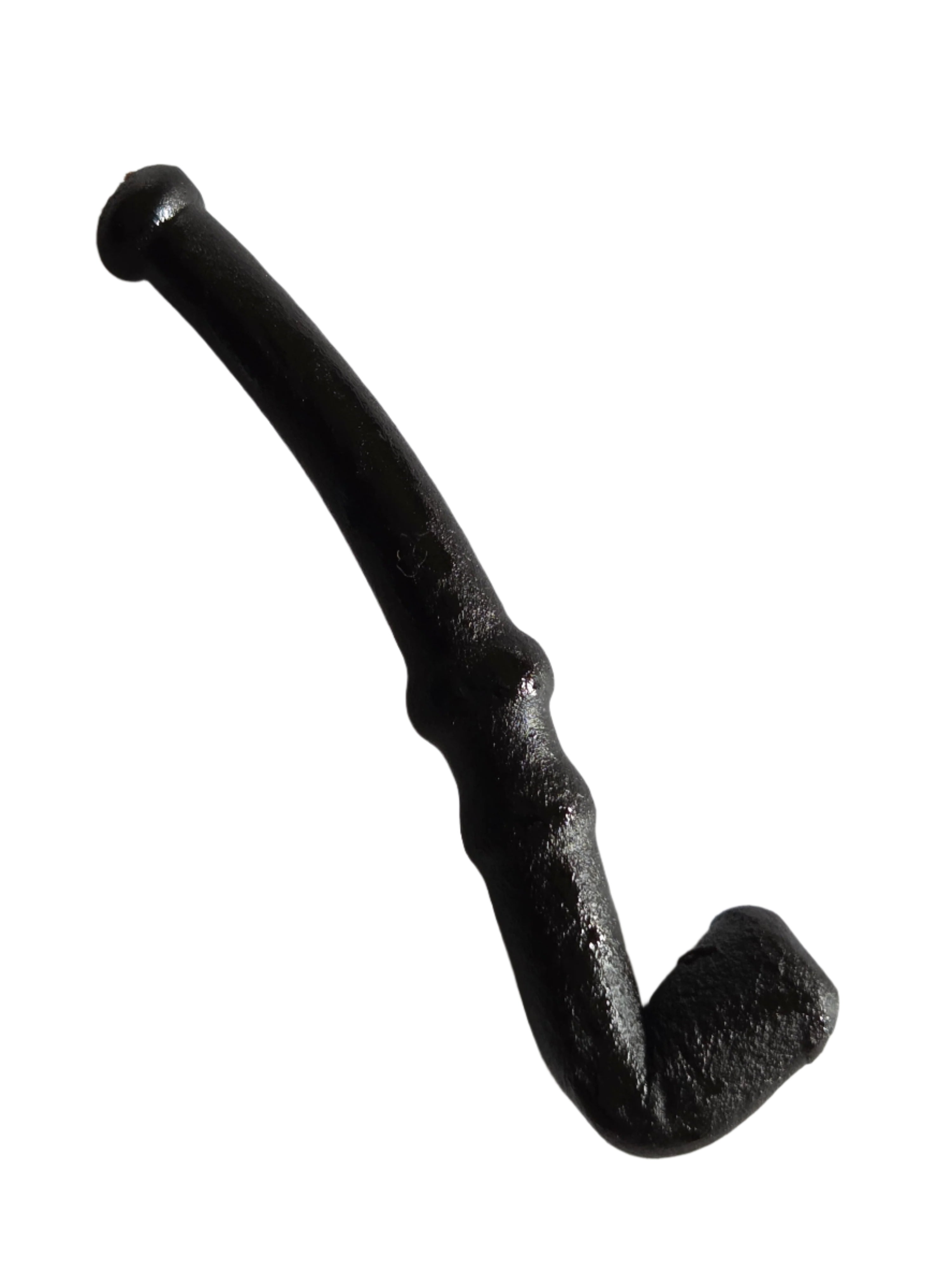 Black cast iron pipe with curved textured body and rounded bowl for Pipes Black Licorice