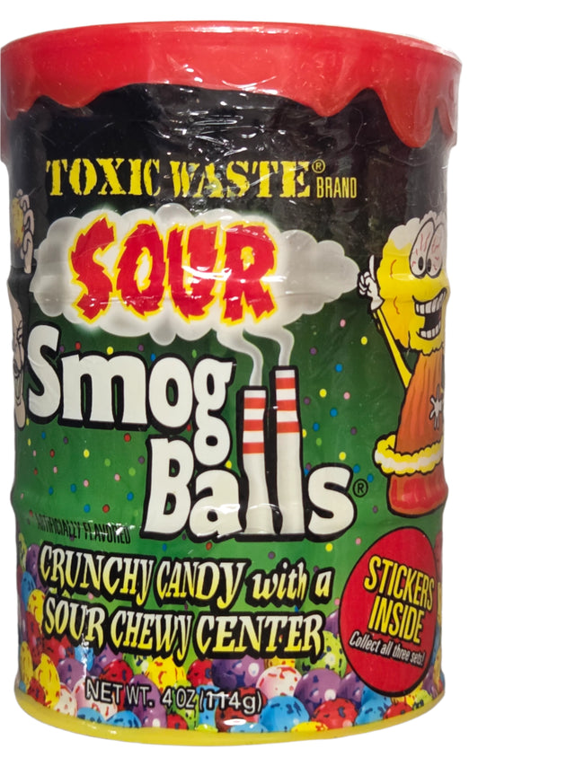 Toxic Waste Sour Smog Balls Bank 4 oz
