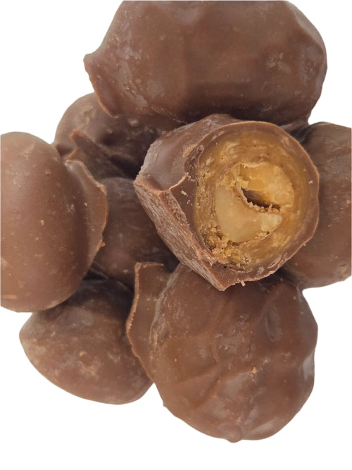 Chocolate Peanut Buttery Peanuts with glossy coating and nutty interior