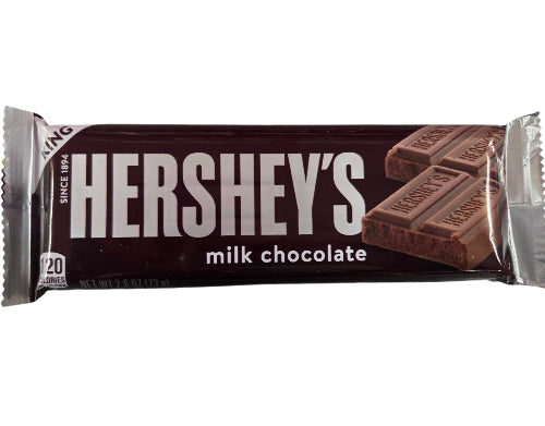 Hershey’s King Size milk chocolate bar in dark brown wrapper