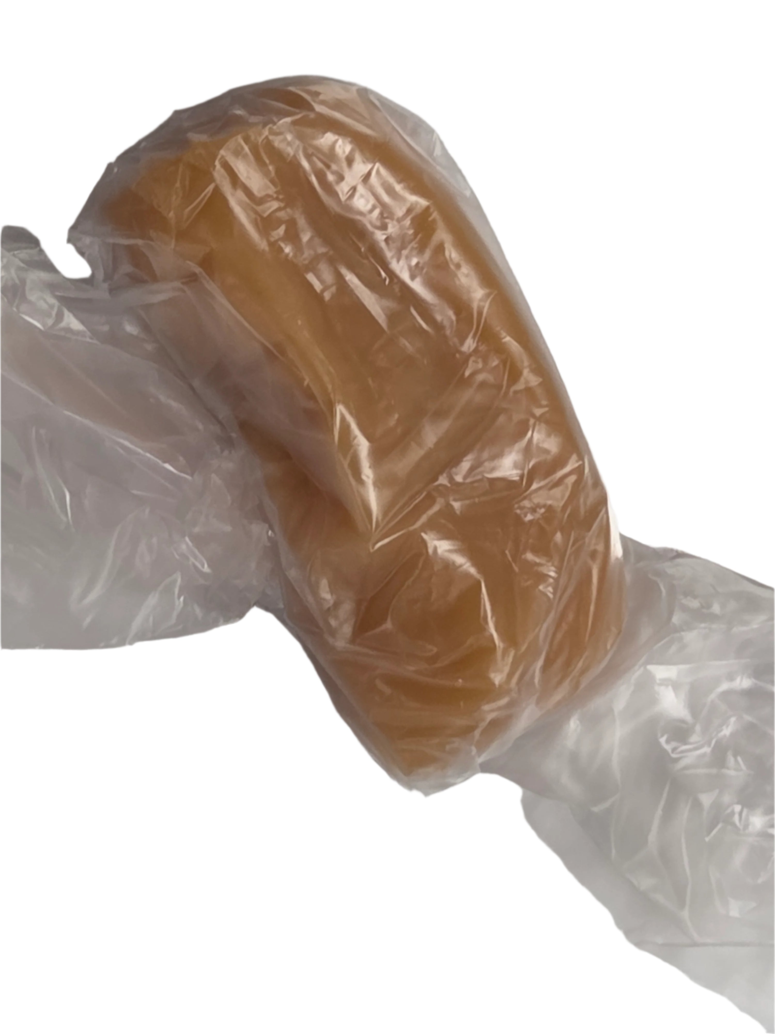 Sarah Joe’s 1 Pc Caramel: translucent plastic-wrapped golden-brown bread loaf