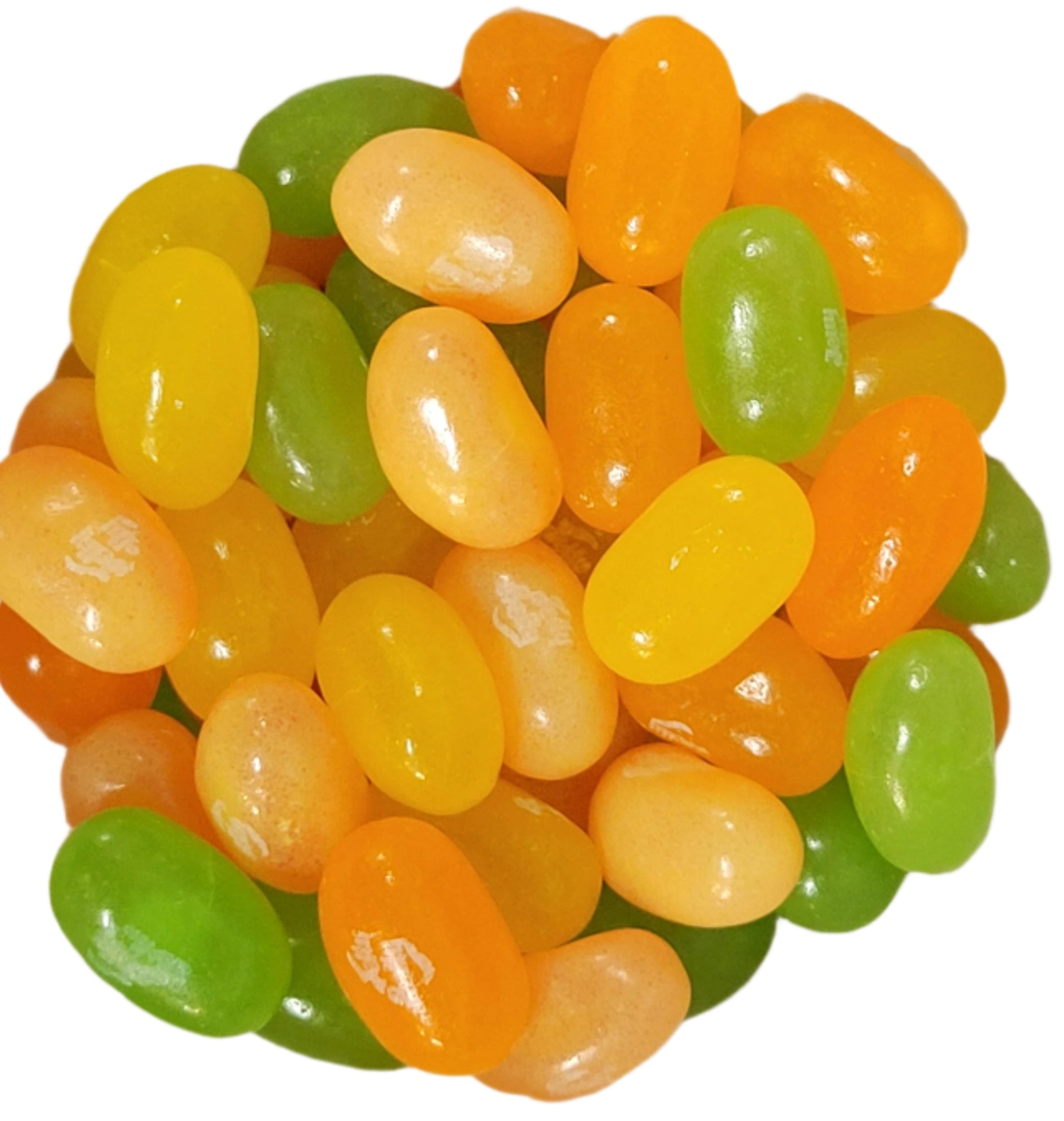 Colorful Jelly Belly Sunkist Citrus Mix jelly beans in orange, yellow, green