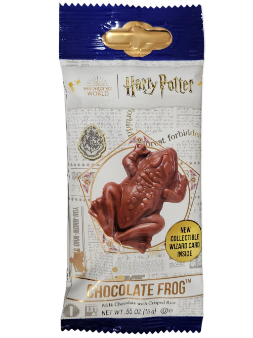 Harry Potter Chocolate Frog in glossy milk chocolate and themed wrapper