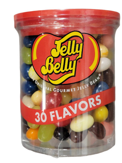 Jelly Belly Assorted Flavors Can with colorful jelly beans