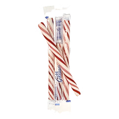 Candy Stick Peppermint: red and white striped candy canes in clear plastic package