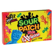 Sour Patch Kids Extreme Theater Box with colorful cartoon gummy figures