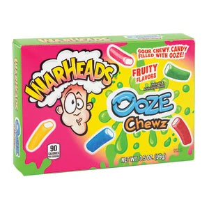 Warheads Tropical Ooze Chewz Ropes pink and green sour chewy candy
