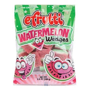 EFrutti Watermelon Wedges: Pink and Green Gummy Candies in Peg Bag
