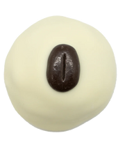 Smooth white chocolate Vanilla Latte Truffle with coffee bean center, 1.5 oz