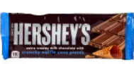 Hersheys waffle cone milk chocolate bar in blue and brown wrapper